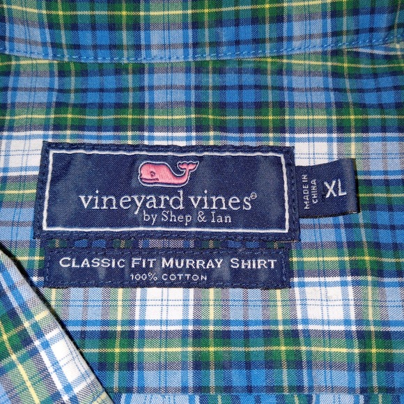 Vineyard Vines Men's Classic Fit Murray Shirt XL Long Sleeve Button Down Blue Gr - Picture 4 of 7